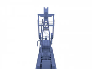 oil pumpjack animated weathered 3 3D Model