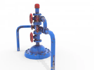 oil pumpjack wellhead 1 3D Model