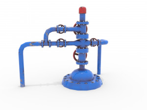 oil pumpjack wellhead 1 3D 模型