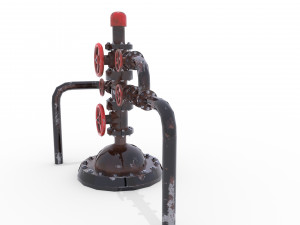 oil pumpjack wellhead 2 Model 3D
