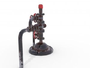 oil pumpjack wellhead 2 Model 3D