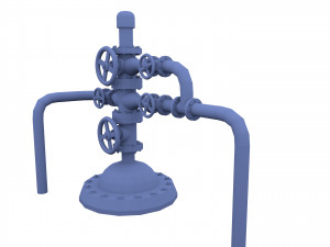 oil pumpjack wellhead 2 Model 3D