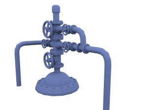 oil pumpjack wellhead 2 3D Model