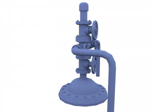 oil pumpjack wellhead 2 3D Model