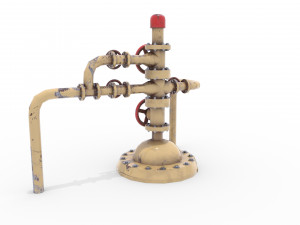 oil pumpjack wellhead 3 Modelo 3D