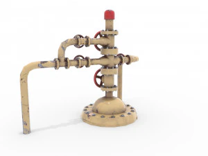 oil pumpjack wellhead 3 3D Model