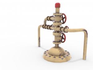 oil pumpjack wellhead 3 Modelo 3D