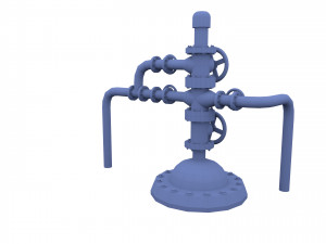 oil pumpjack wellhead weathered 1 Modelo 3D