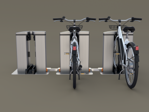 electric bicycle and station 3D-Modell