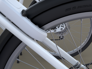 electric bicycle and station 3D-Modell