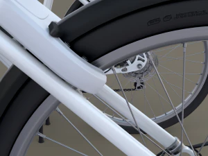 electric bicycle and station 3D Model