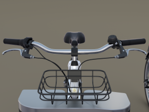 electric bicycle and station 3D-Modell