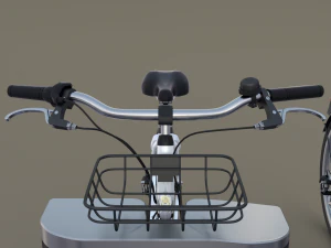 electric bicycle and station 3D Model