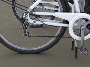 electric bicycle and station 3D-Modell