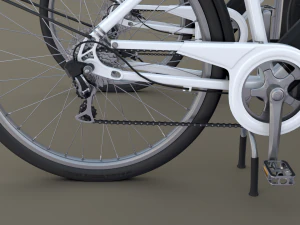 electric bicycle and station 3D Model