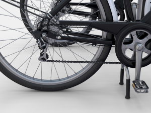 electric bicycle and station black Modello 3D