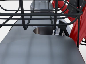 electric bicycle and station red 3D Model