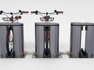 electric bicycle and station red 3Dモデル