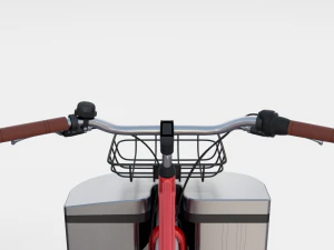 electric bicycle and station red 3D Model