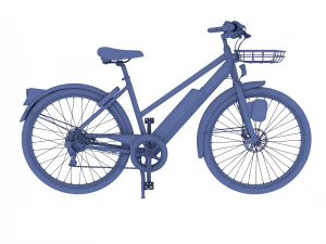 electric bicycle and station red 3D Model