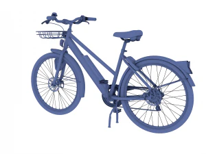 electric bicycle and station red 3D Model