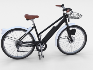 electric bicycle black 3D Model