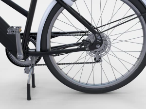 bicicletta elettrica nera Modello 3D