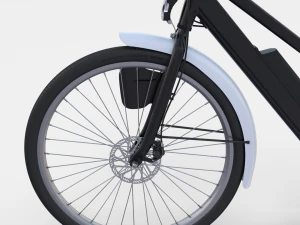 bicicletta elettrica nera Modello 3D