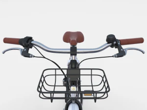 bicicletta elettrica nera Modello 3D