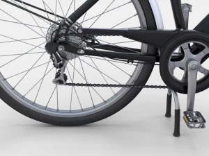 bicicletta elettrica nera Modello 3D