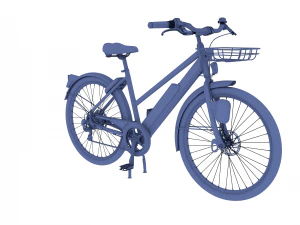 bicicletta elettrica nera Modello 3D