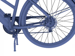 bicicletta elettrica nera Modello 3D