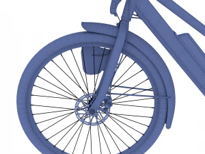 bicicletta elettrica nera Modello 3D