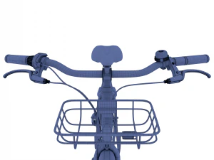 bicicletta elettrica nera Modello 3D