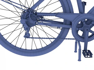 bicicletta elettrica nera Modello 3D