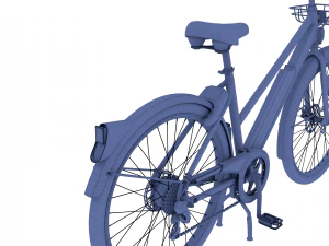 bicicletta elettrica nera Modello 3D