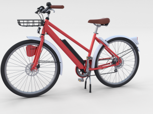 electric bicycle red Modèle 3D