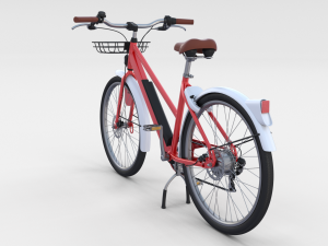 electric bicycle red Modèle 3D