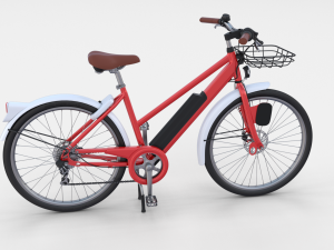 electric bicycle red Modèle 3D