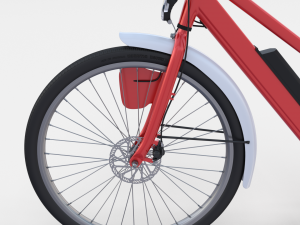 electric bicycle red Modèle 3D