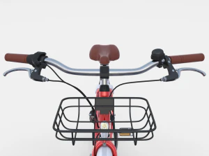 electric bicycle red 3D Model