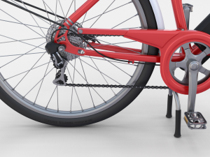 electric bicycle red Modèle 3D