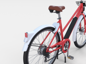 electric bicycle red Modèle 3D