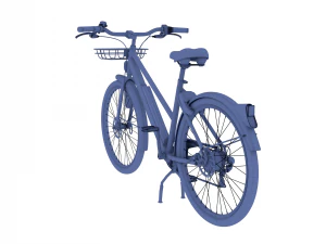 electric bicycle red 3D Model