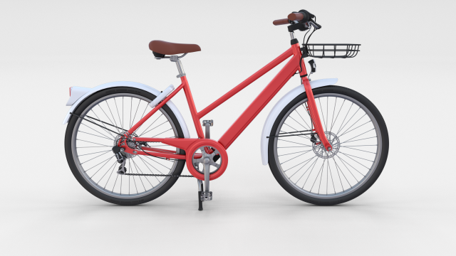 generic bicycle red 3D 模型 .c4d .max .obj .3ds .fbx .stl .blend 