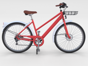 generic bicycle red 3D Model