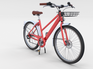generic bicycle red 3D 模型