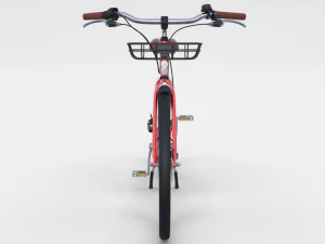 универсальный велосипед красного цвета 3D Модель