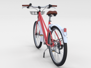generic bicycle red 3D 模型