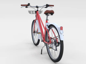универсальный велосипед красного цвета 3D Модель